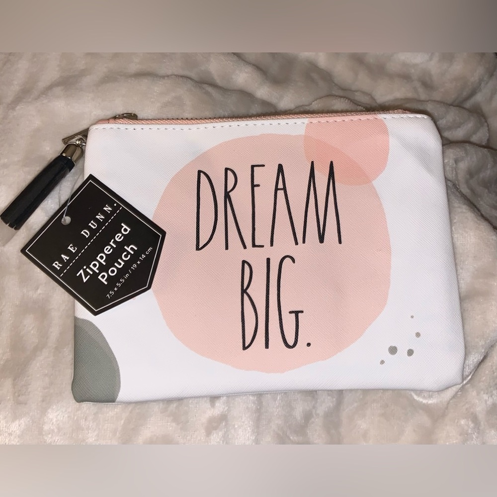 Rae Dunn ‘Dream Big’ Zippered Pouch NWT